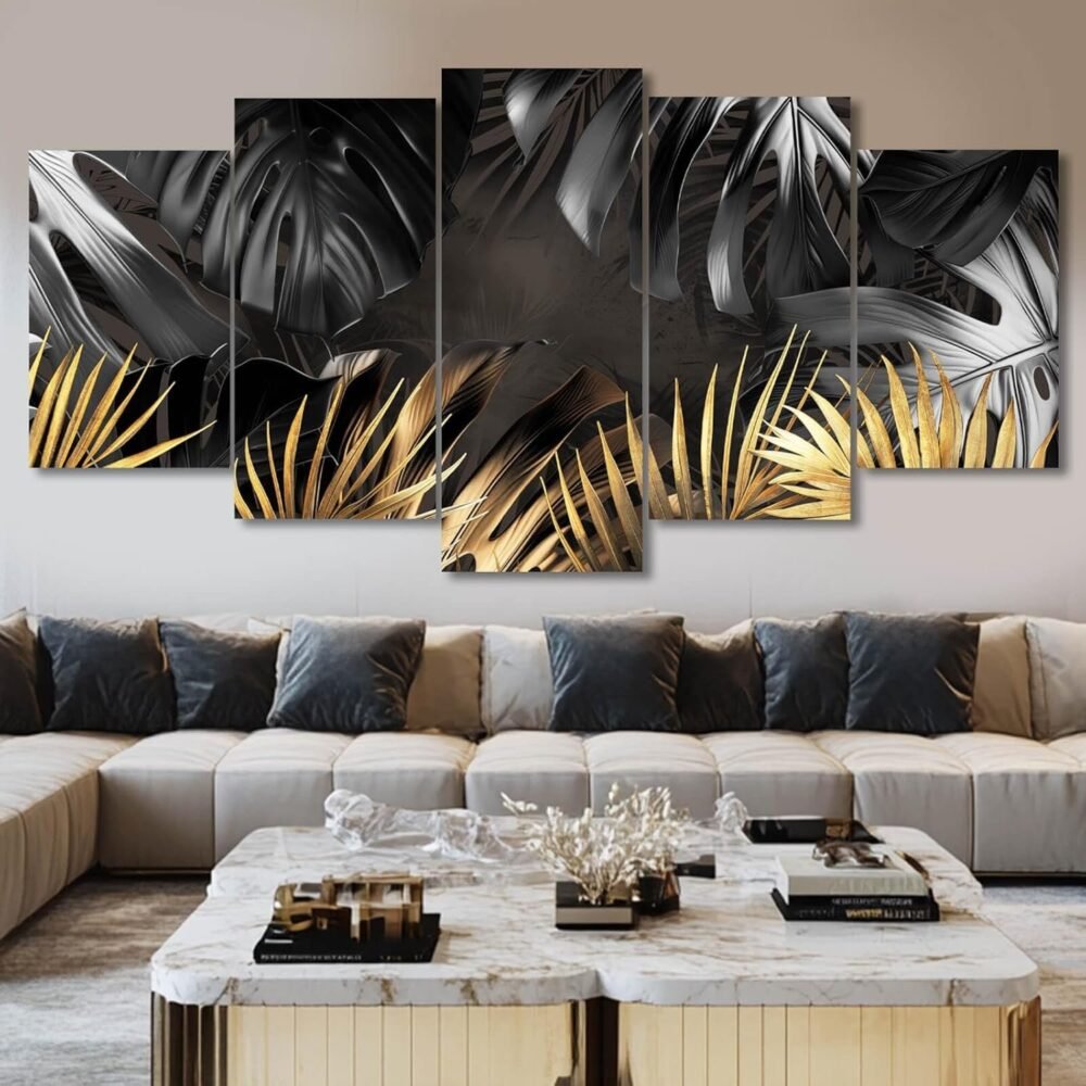 Leaf Canvas Wall Art Set - Image 3