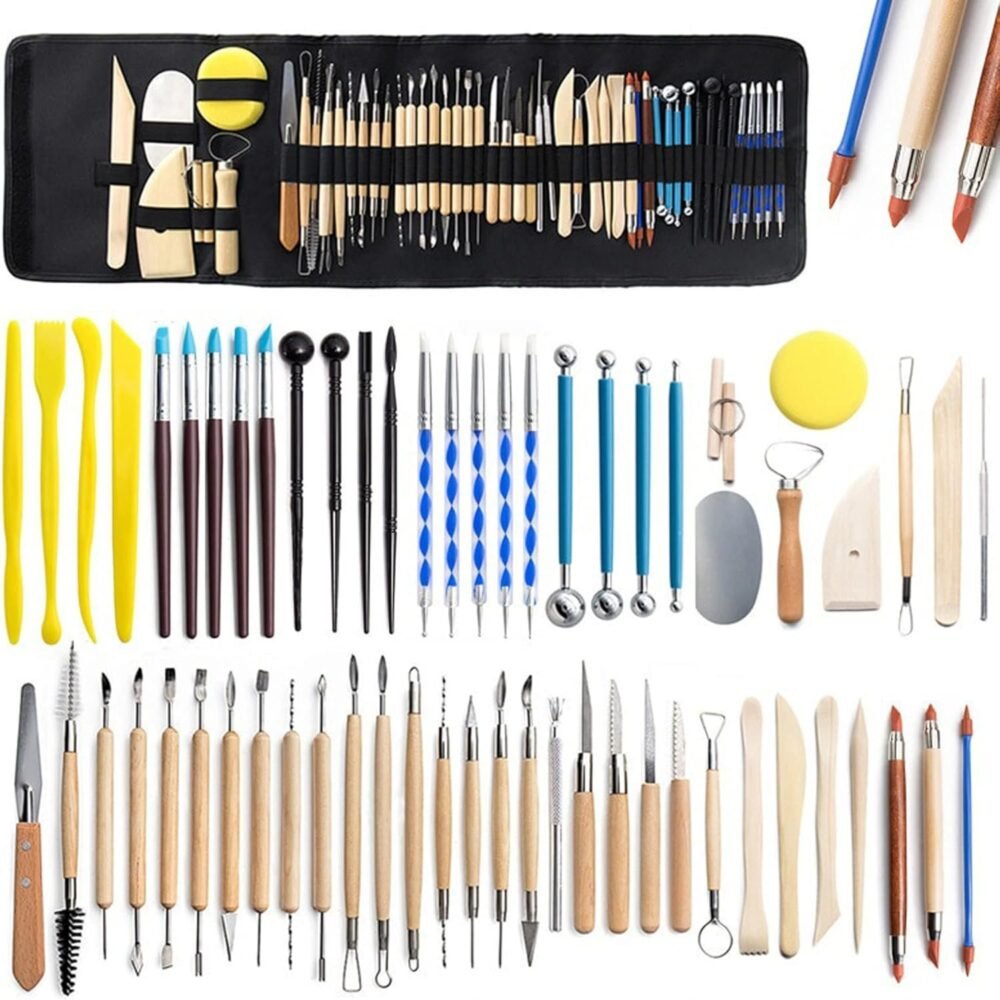 61-Piece Ceramic Clay Sculpture Tool Set